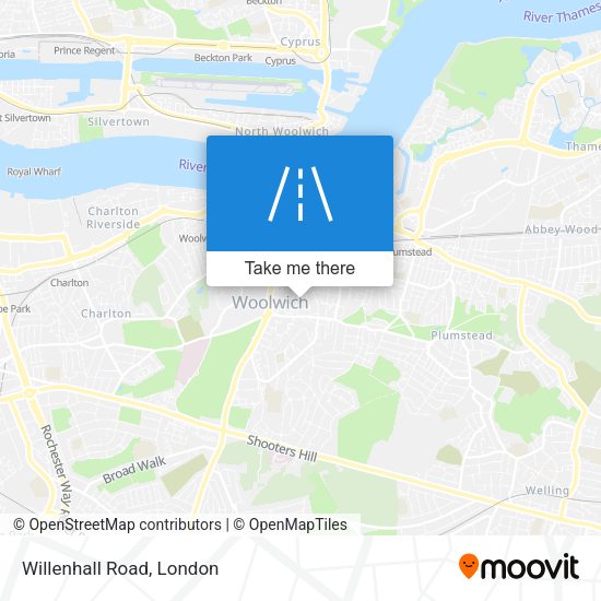 Willenhall Road map