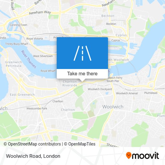 Woolwich Road map