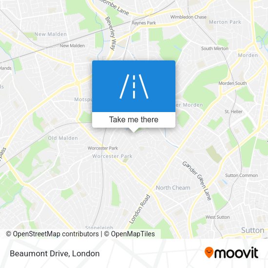 Beaumont Drive map
