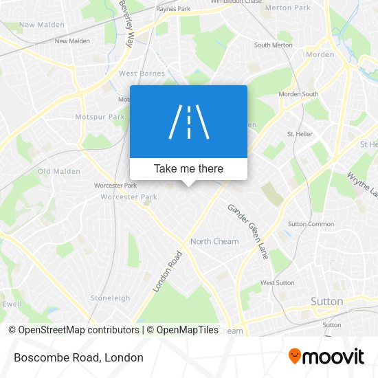 Boscombe Road map