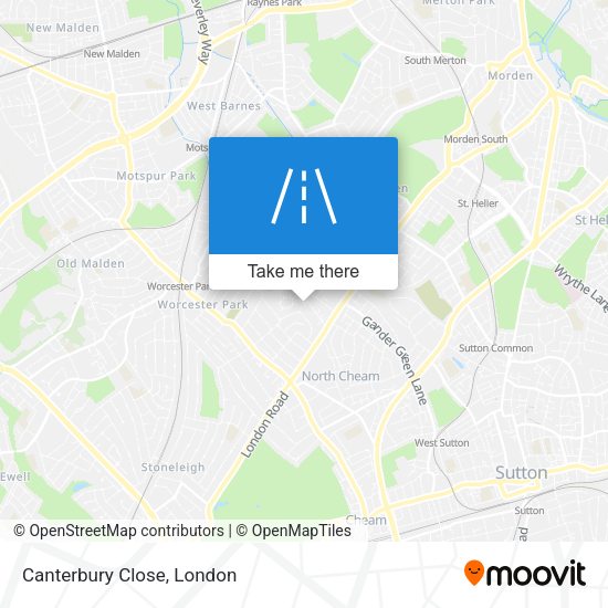 Canterbury Close map