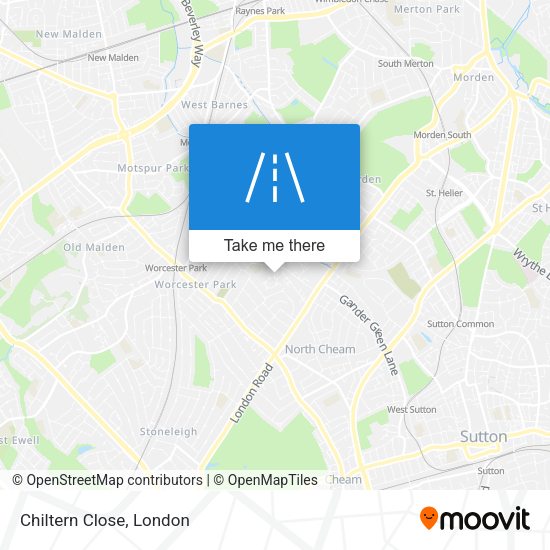 Chiltern Close map