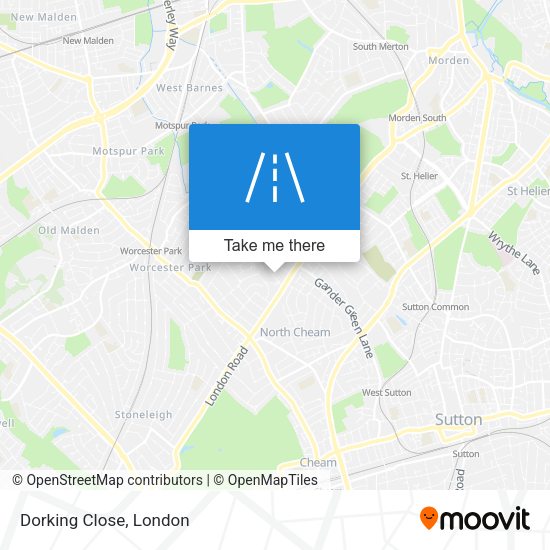 Dorking Close map
