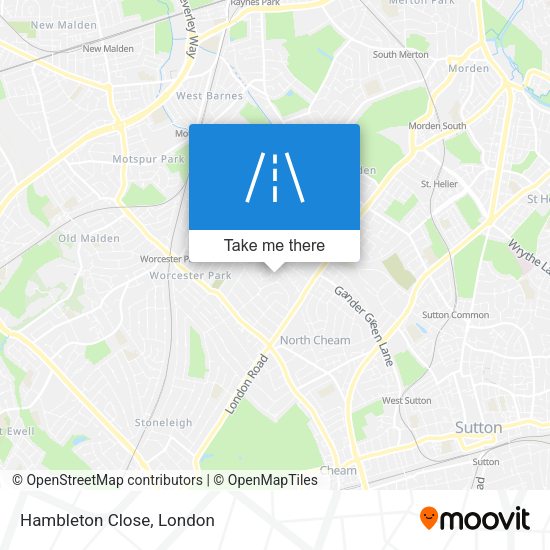 Hambleton Close map