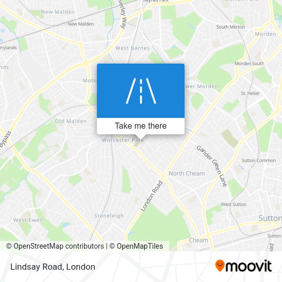 Lindsay Road map