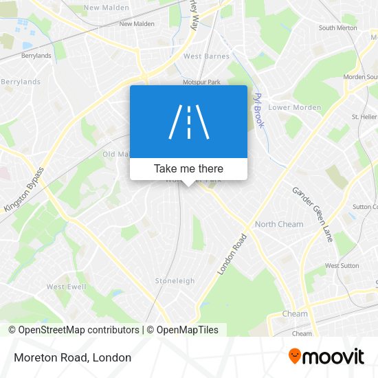 Moreton Road map