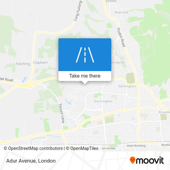 Adur Avenue map