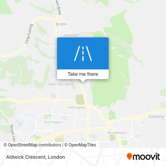 Aldwick Crescent map