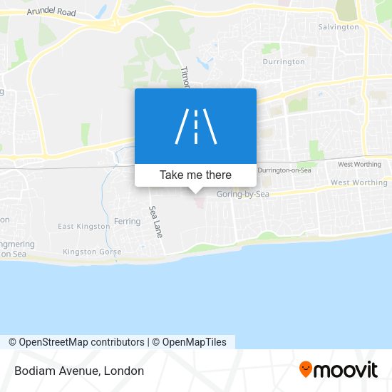 Bodiam Avenue map