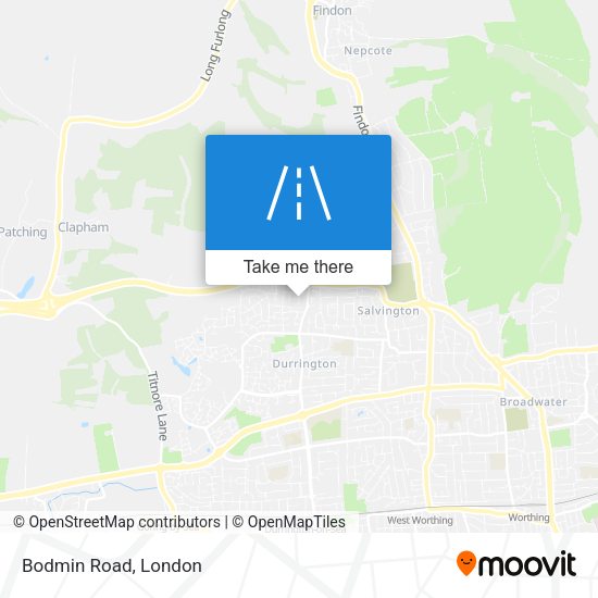 Bodmin Road map
