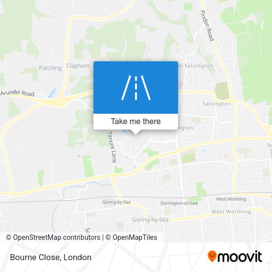 Bourne Close map