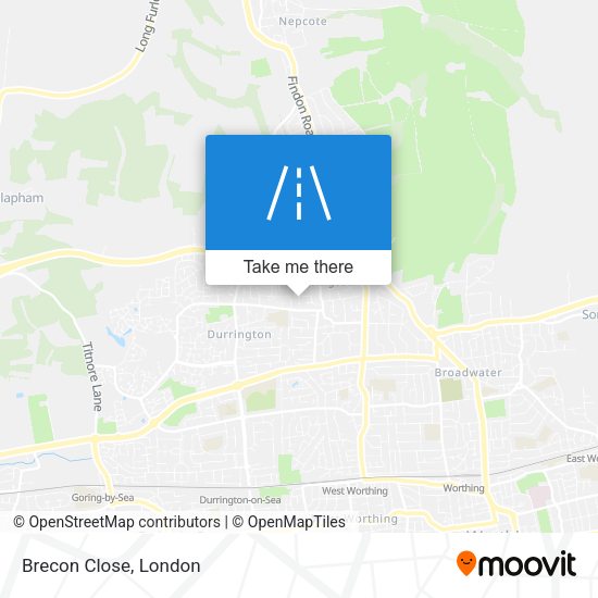 Brecon Close map