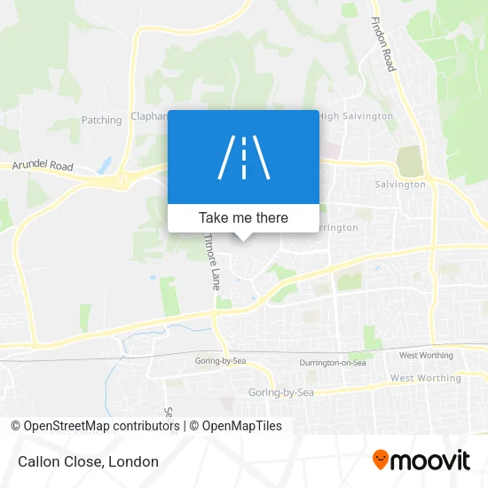 Callon Close map