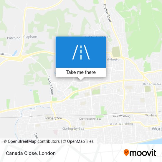 Canada Close map