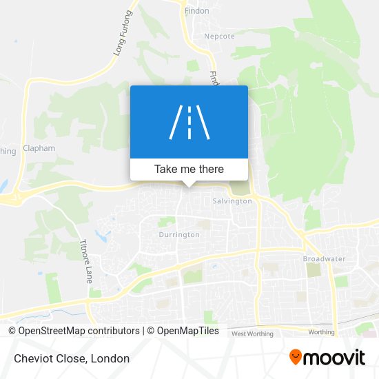 Cheviot Close map