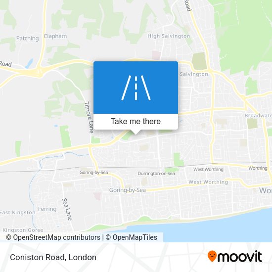 Coniston Road map