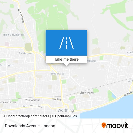 Downlands Avenue map