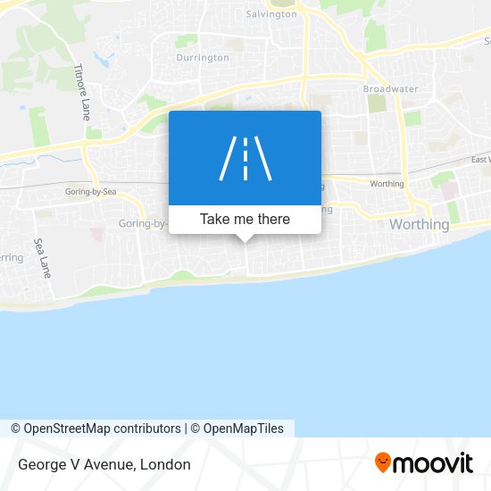 George V Avenue map