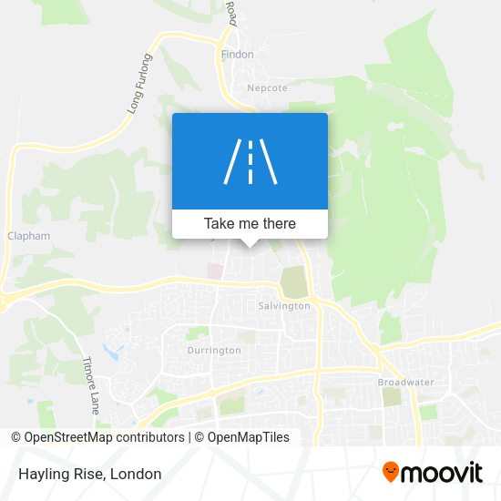 Hayling Rise map