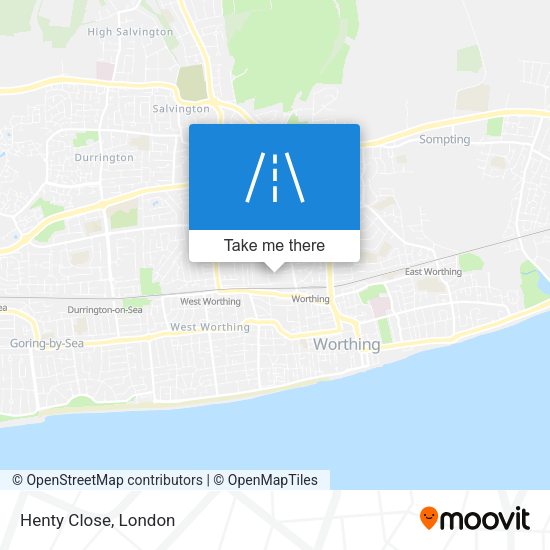 Henty Close map