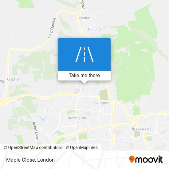 Maple Close map