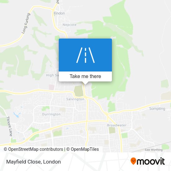 Mayfield Close map