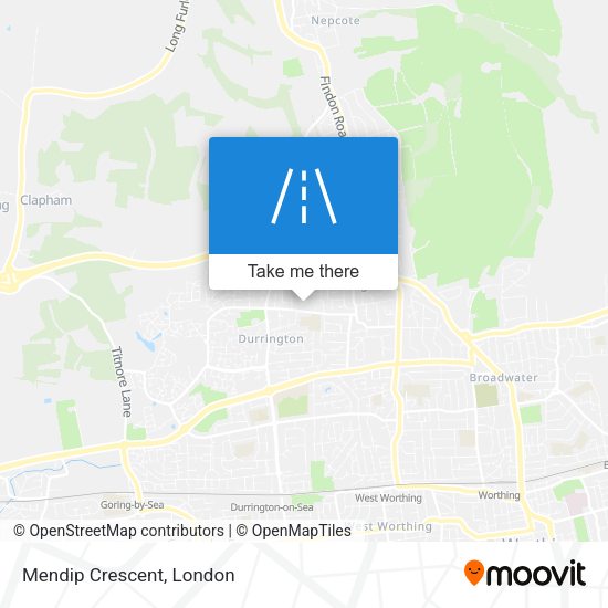 Mendip Crescent map