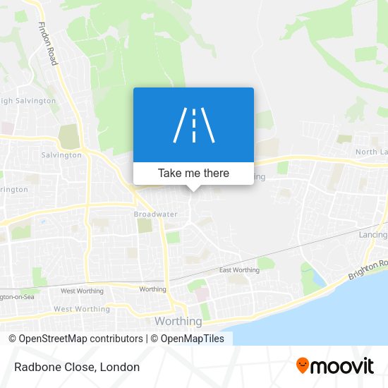 Radbone Close map