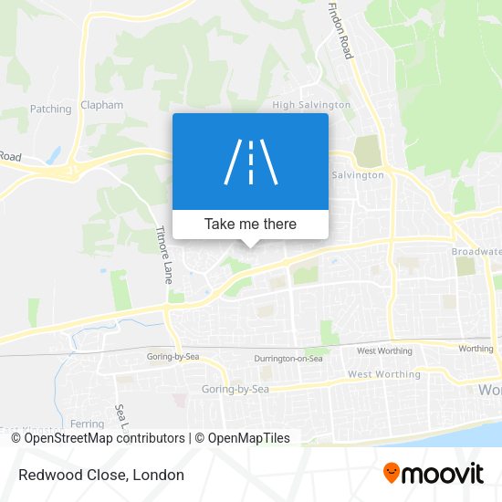 Redwood Close map