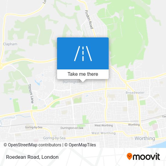 Roedean Road map
