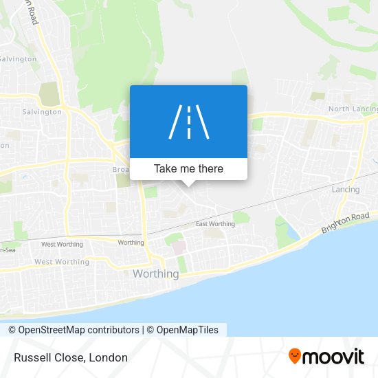 Russell Close map