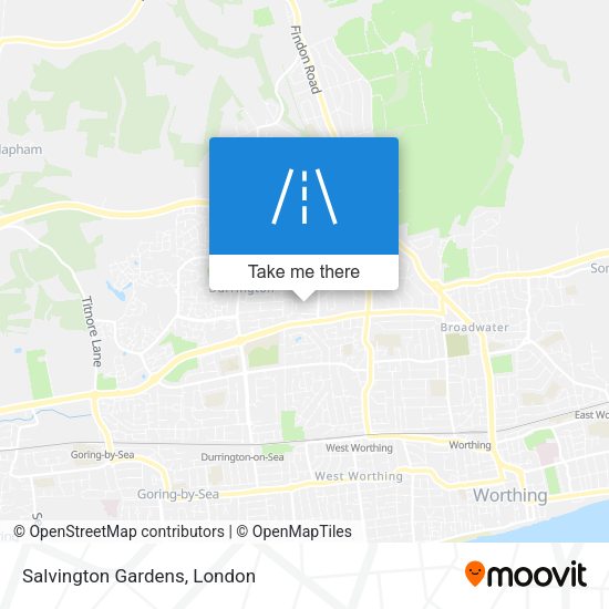 Salvington Gardens map