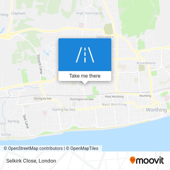 Selkirk Close map