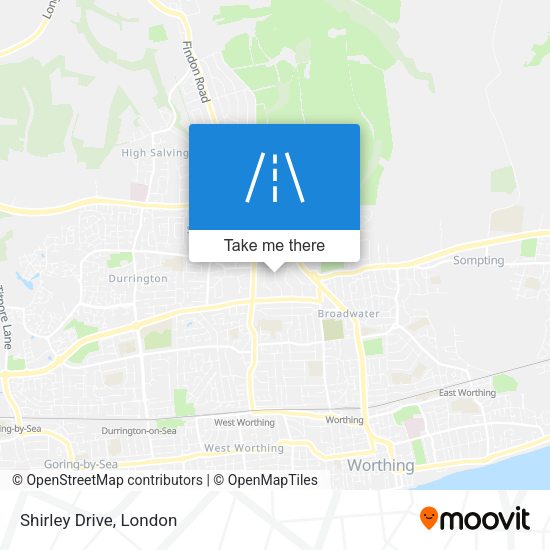 Shirley Drive map