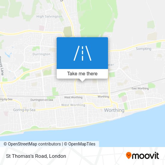 St Thomas's Road map