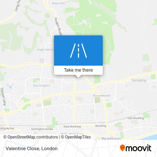 Valentine Close map