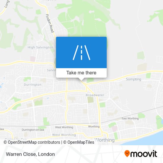 Warren Close map
