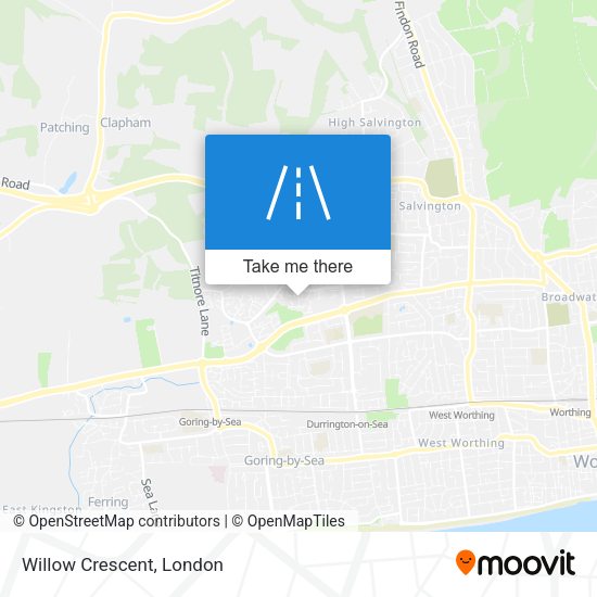 Willow Crescent map
