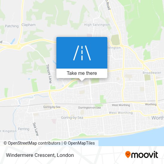 Windermere Crescent map