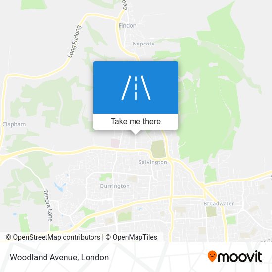 Woodland Avenue map