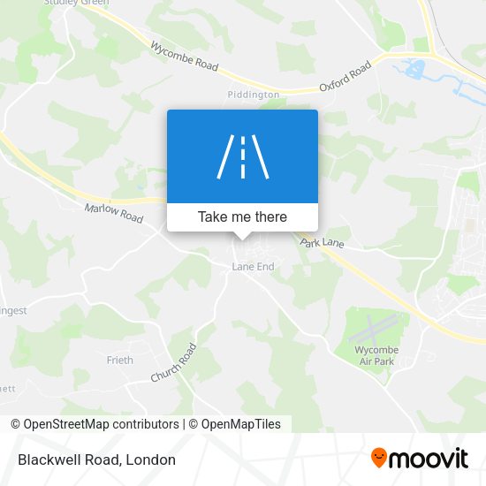 Blackwell Road map