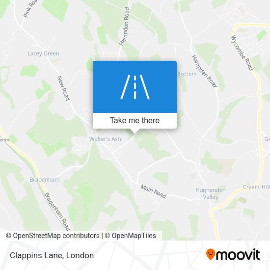 Clappins Lane map