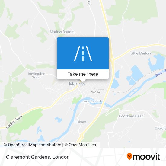 Claremont Gardens map