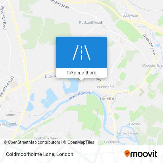 Coldmoorholme Lane map