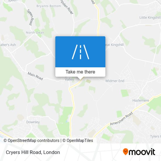 Cryers Hill Road map