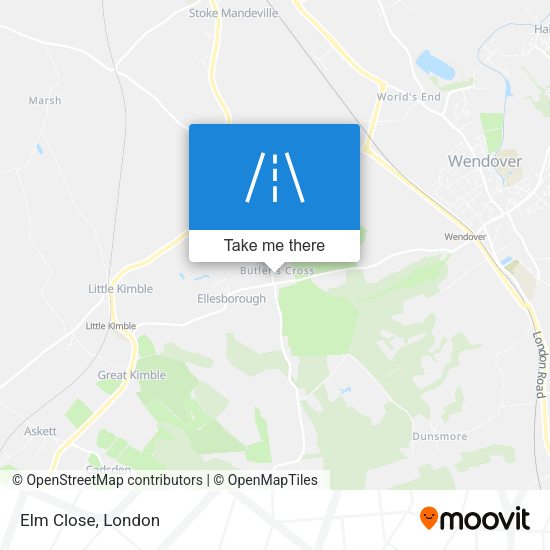 Elm Close map
