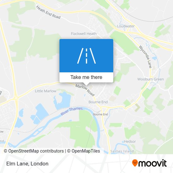 Elm Lane map