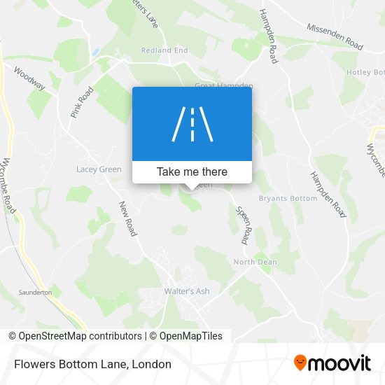 Flowers Bottom Lane map