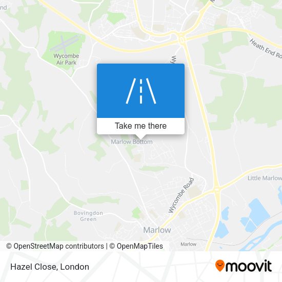 Hazel Close map