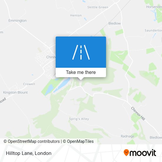 Hilltop Lane map